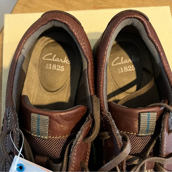 Clarks Charton Vibe Brown Leather Lace Up Shoe - Picture 7 of 12